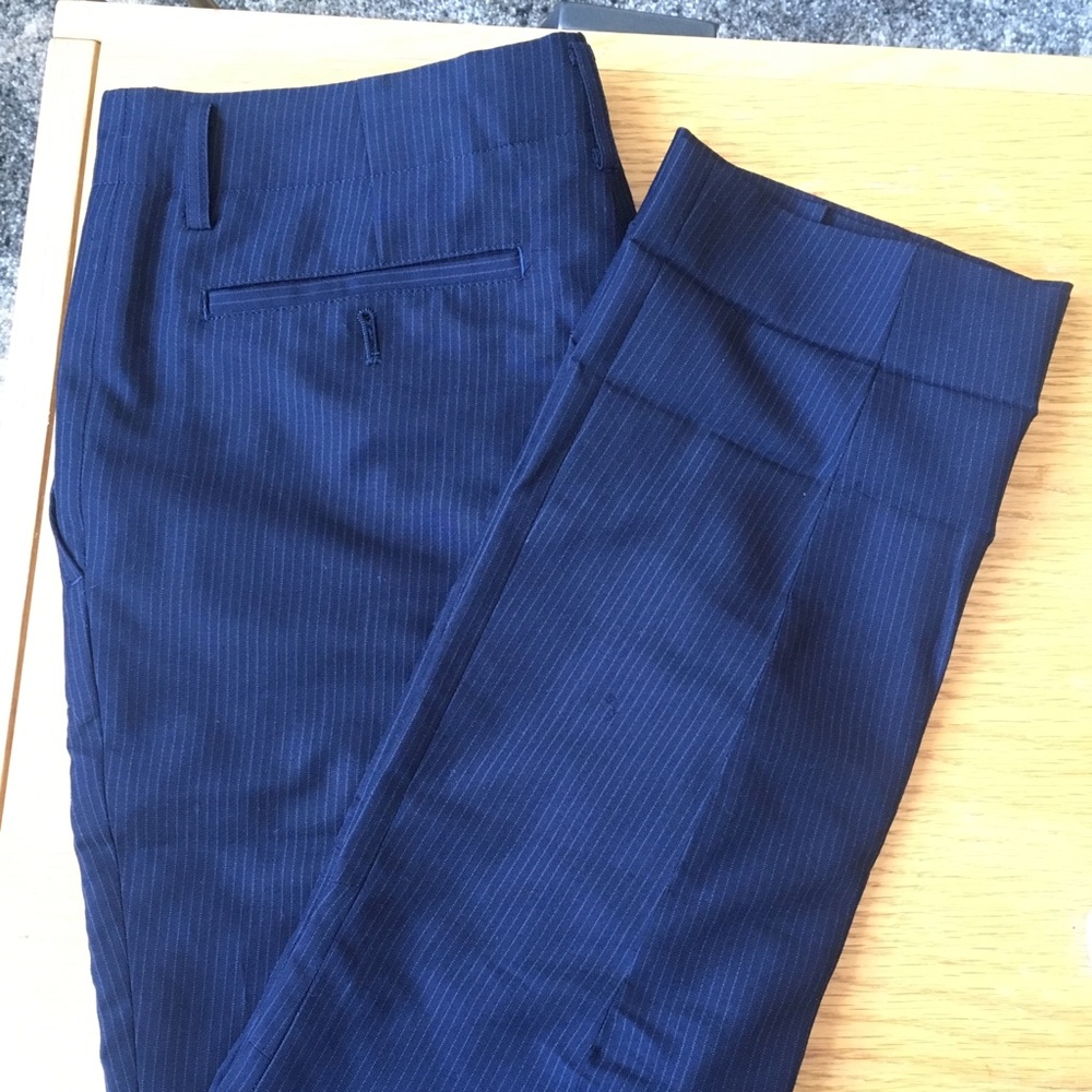 Junya Watanabe CDG navy pinstripe pants